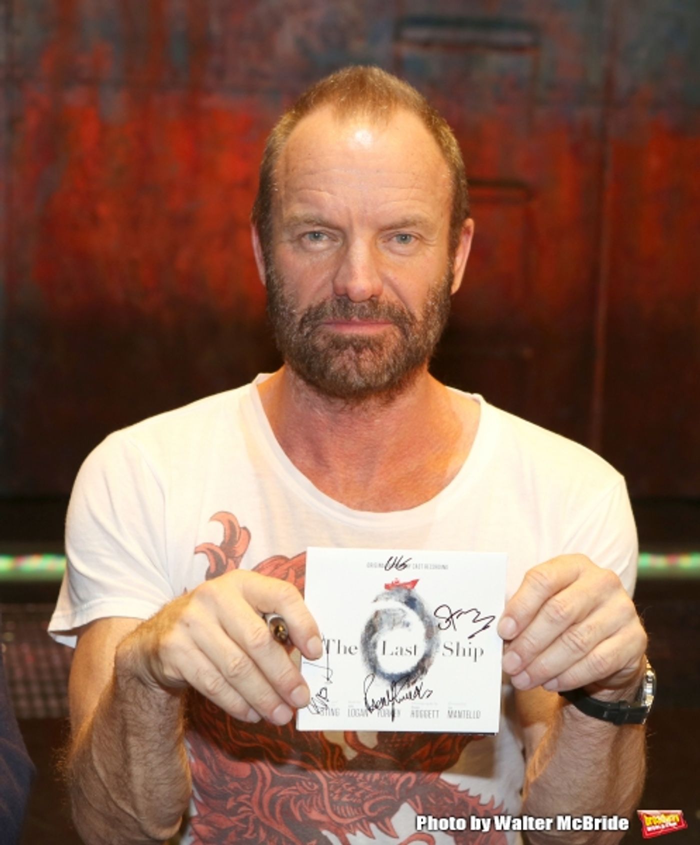 Photo Coverage: Sting and THE LAST SHIP Company Sign Cast Albums at the Neil Simon Theatre!  Image