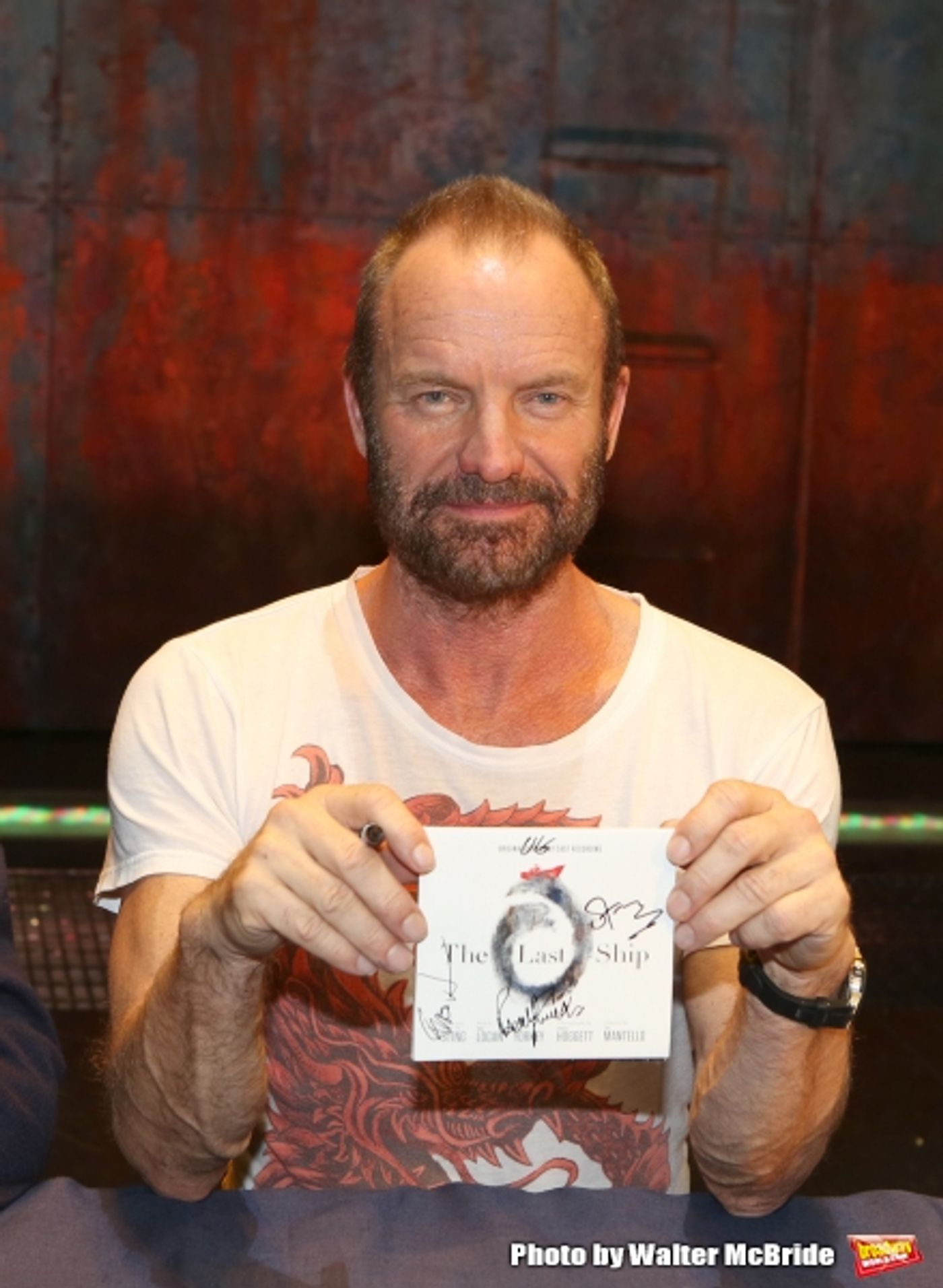 Photo Coverage: Sting and THE LAST SHIP Company Sign Cast Albums at the Neil Simon Theatre!  Image