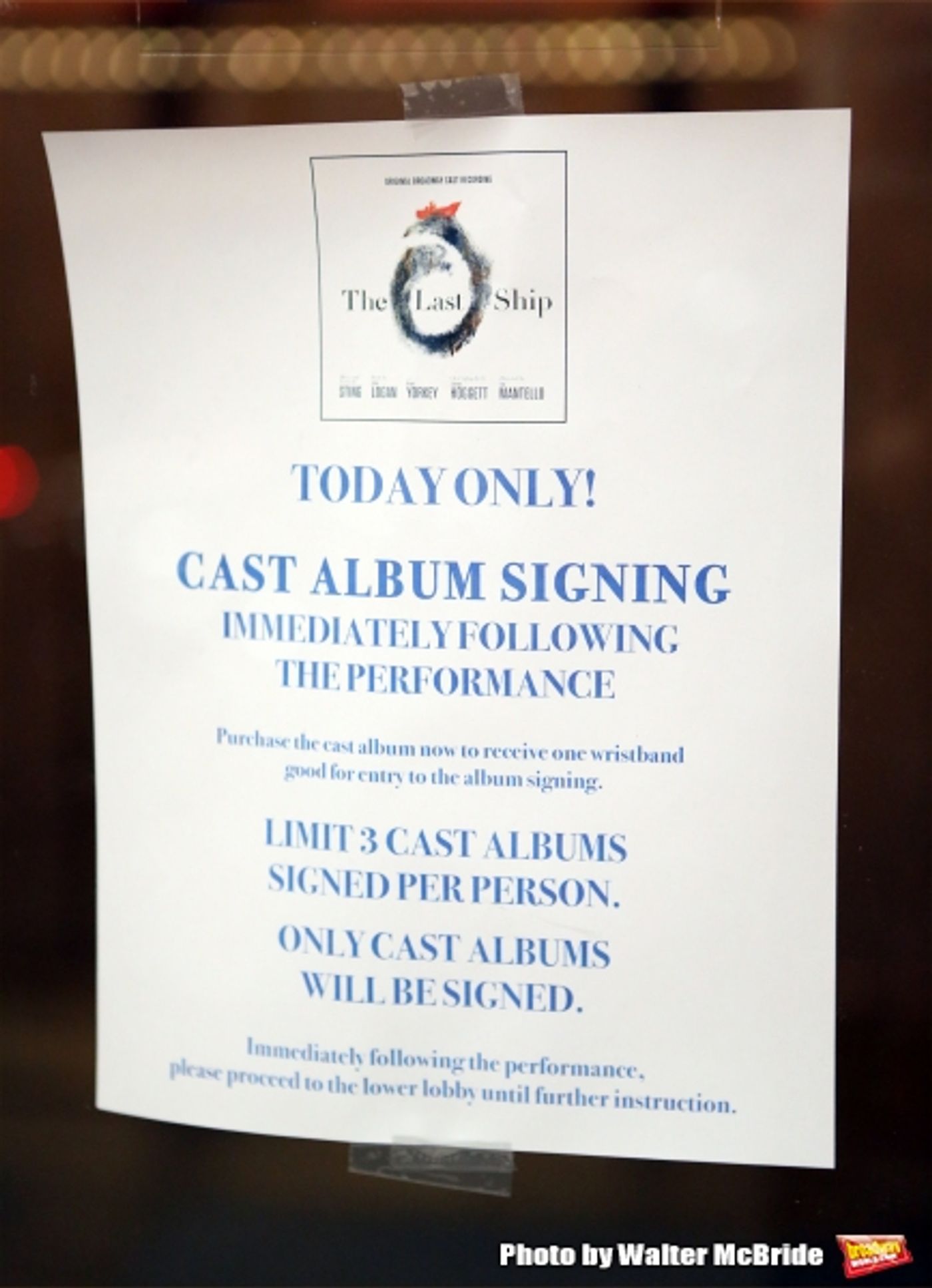 Photo Coverage: Sting and THE LAST SHIP Company Sign Cast Albums at the Neil Simon Theatre!  Image