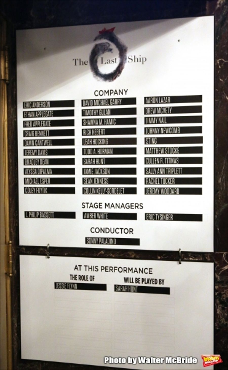 Photo Coverage: Sting and THE LAST SHIP Company Sign Cast Albums at the Neil Simon Theatre! Image