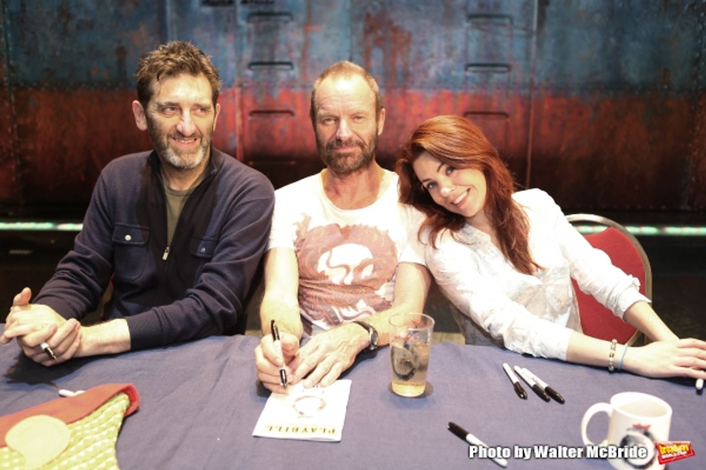 Photo Coverage: Sting and THE LAST SHIP Company Sign Cast Albums at the Neil Simon Theatre!  Image