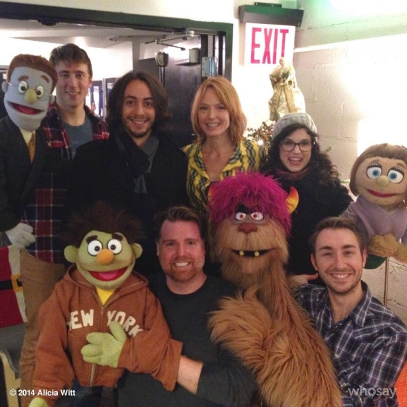 Photo Flash: Alicia Witt Visits AVENUE Q at New World Stages  Image
