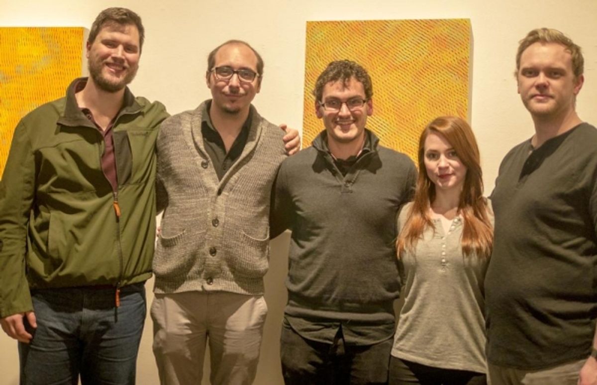 Ian Mead Moore (actor), Travis Stuebing (actor), Montgomery Sutton (playwright), Marla Jo Kelly (actor), Ian Ferguson (actor)
 at 