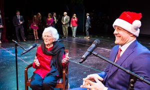 Barbara Bush, JJ Watt Photo