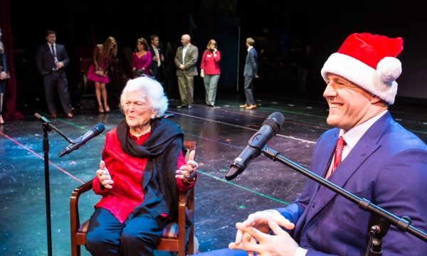 Barbara Bush, JJ Watt Photo