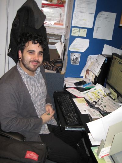Anthony Diaz at the Symphony Space box office Photo