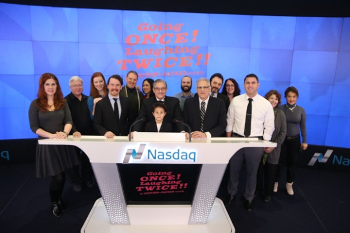 Photo Flash: Cast of GOING ONCE! LAUGHING TWICE!! Rings NASDAQ Opening Bell  Image