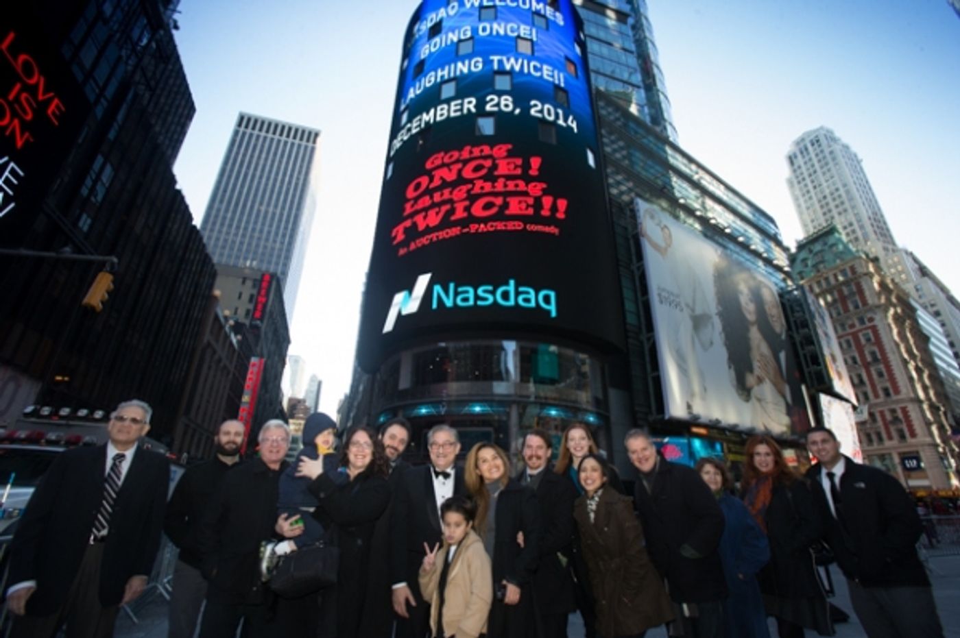 Photo Flash: Cast of GOING ONCE! LAUGHING TWICE!! Rings NASDAQ Opening Bell  Image