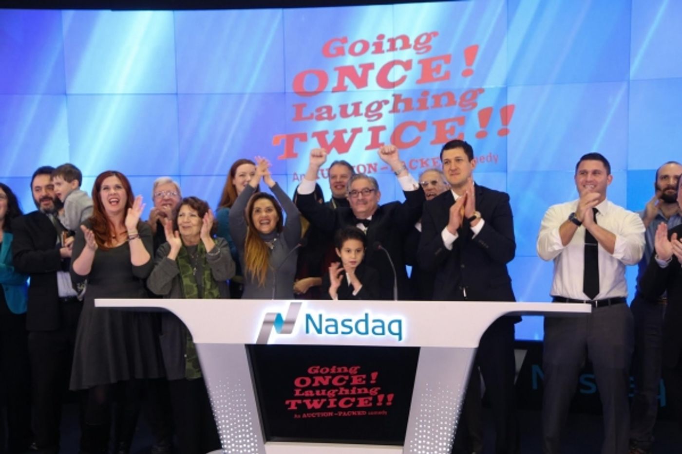 Photo Flash: Cast of GOING ONCE! LAUGHING TWICE!! Rings NASDAQ Opening Bell  Image