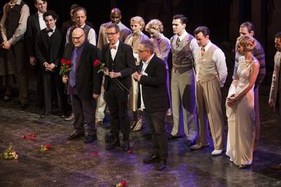 Henry Krieger, Bill Russell, Bill Condon and the Cast of "Side Show" Photo