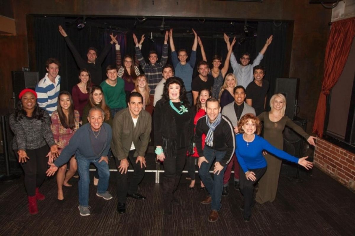 Joe Giamalva (Choreographer), Michael Sterling (Executive Producer), Barbara Van Orden (Co-Executive Producer), Peter Welkin (Associate Producer), Susie McGiver-Ewing (associate choreographer) in front of this years young hopefuls at 