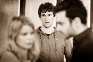 Gina Bramhill (Melody), Joe Coen (Jonah) and Ilan Goodman (Liam) Photo