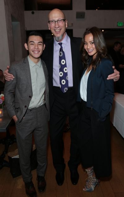 Ryan Potter, Roy Conli and Jamie Chung arrive as Disney celebrates their 2015 Golden  Photo