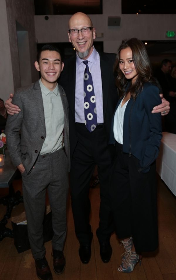 Ryan Potter, Roy Conli and Jamie Chung arrive as Disney celebrates their 2015 Golden  Photo