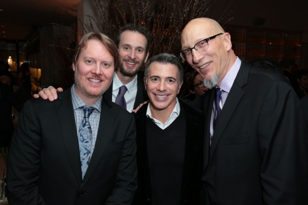 Don Hall, Chris Williams, Ricky Strauss and Roy Conli arrive as Disney celebrates their 2015 Golden Globes nominees from Into the Woods, Big Hero 6, and The Hundred-Foot Journey in Los Angeles, California on Saturday, January 10, 2015. (Photo: Alex J. Ber at 