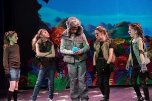 Grace Pitts (Wickerhsam), Izzy Pingrey (Wickersham), Mateo Lizcano (Horton the Elepha Photo