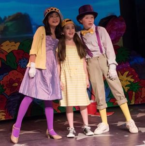 Seryn Kim (Mrs. Mayor), Amanda Swickle (Jojo), and Evan Fine (Mr. Mayor) Photo