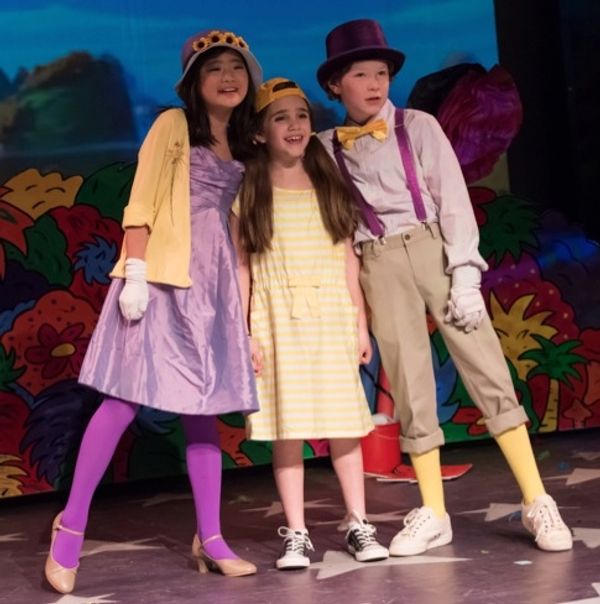 Seryn Kim (Mrs. Mayor), Amanda Swickle (Jojo), and Evan Fine (Mr. Mayor) Photo