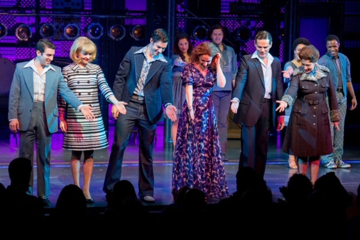 Jarrod Spector, Anika Larsen, Scott J. Campbell, Jessie Mueller, Paul Anthony Stewart, Liz Larsen at 