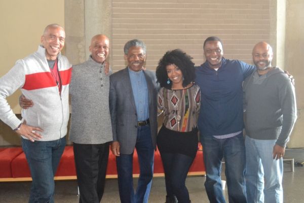 Director Timothy Douglas and members of the cast  Photo