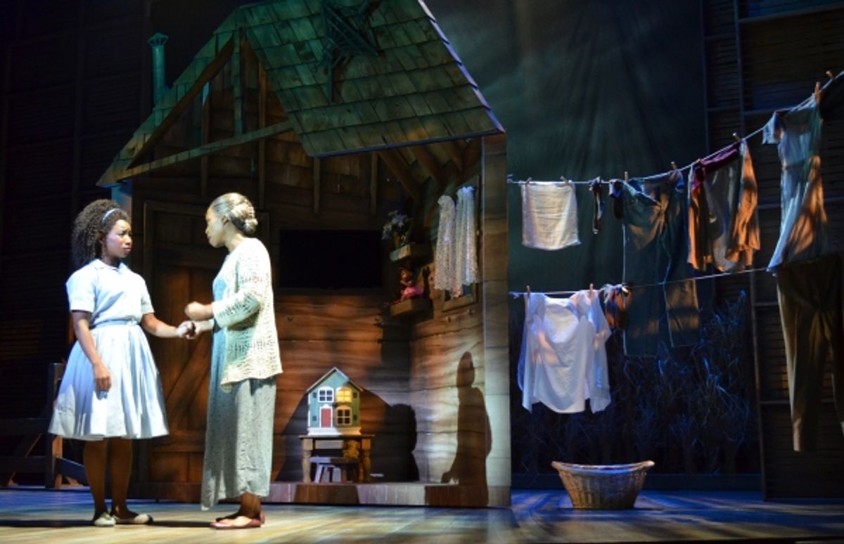 Dorothy (Destinee Rea) and Aunt Em (Brenda Braxton) in the 'calm before the storm' of Kansas  at 