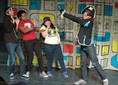 Barrel of Monkeys Company Members Nick Hart, Eunice Woods, Elizabeth Levy and Rawson  Photo