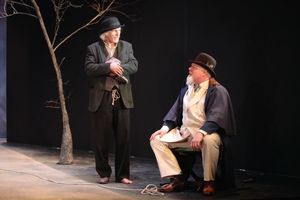Bruce Cromer as Estragon and Jim Hopkins as Pozzo  Photo