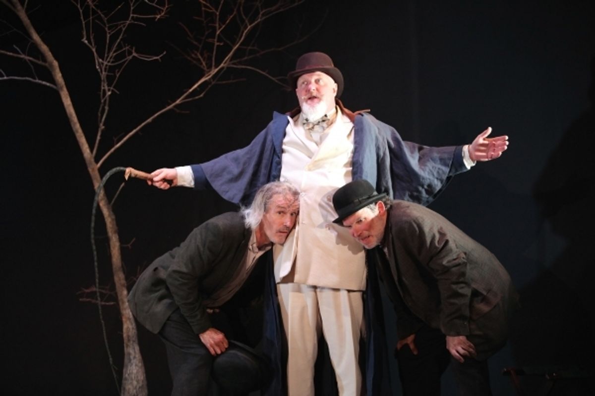 Bruce Cromer as Estragon, Jim Hopkins as Pozzo and Nicholas Rose as Vladimir at 