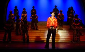 Will Rogers (Marc Fouchi) and the cast of The Will Rogers Follies @ BroadwayWorld Will Rogers (Marc Fouchi) and the cast of The Will Rogers Follies Photo