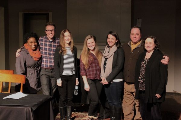 Hallie Foote and some of the cast members of Raven Theatre's Dividing the Estate. Pic Photo