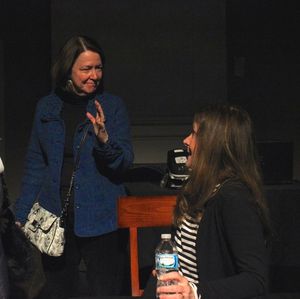 Hallie Foote (right) discussing Dividing the Estate with cast member Millie Hurley-Spencer at 'A Conversation with Hallie Foote about Horton Foote' @ BroadwayWorld Hallie Foote (right) discussing Dividing the Estate with cast member Millie Hurley-Sp Photo
