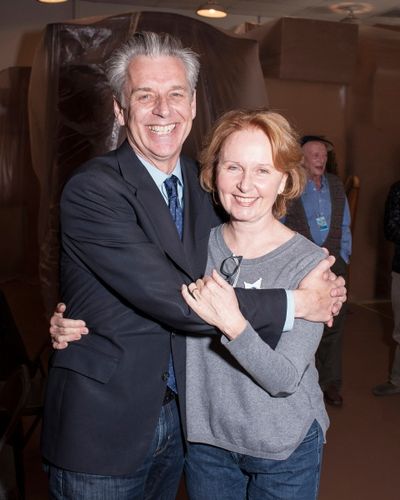 CTG Artistic Director Michael Ritchie with his wife, cast member Kate Burton Photo