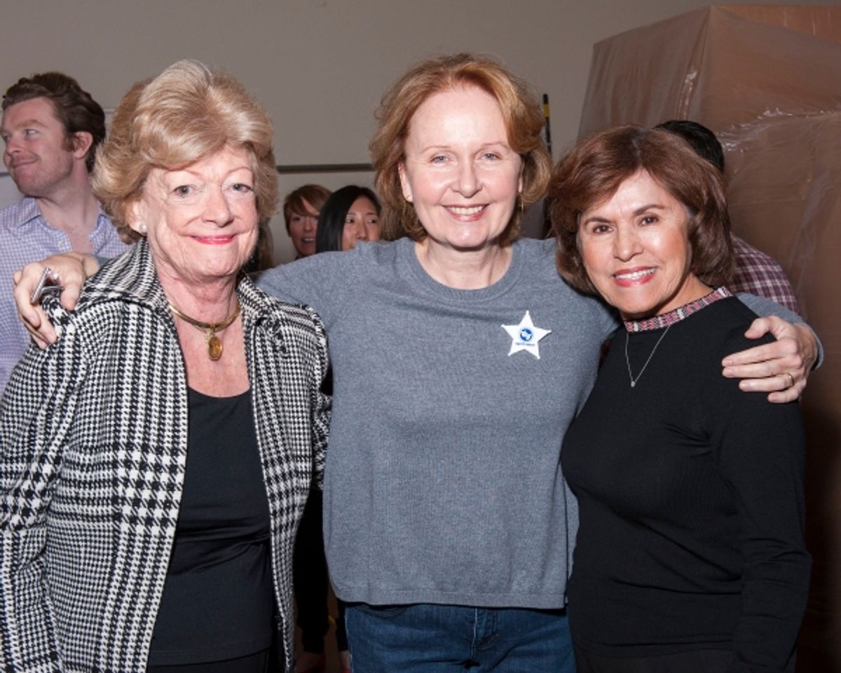 Artistic Directorâ€™s Circle member Deidra Norman Schumann, cast member Kate Burton and Sylvia Horn at 