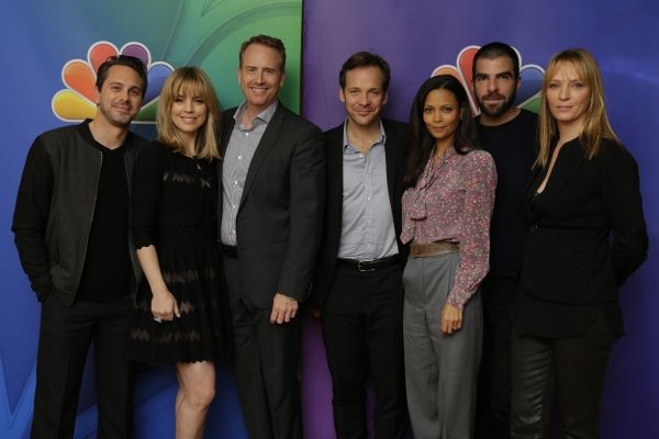 Thomas Sadoski, Melissa George, Robert Greenblatt; Chairman, NBC Entertainment; Peter Photo