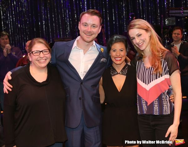 Broadway debut cast members Andrea Cibelli (ASM), Barry Busby, Jessica Naimy and Eric Photo