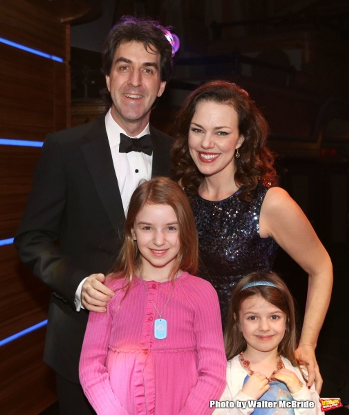 Jason Robert Brown and wife Georgia Stitt with family at 