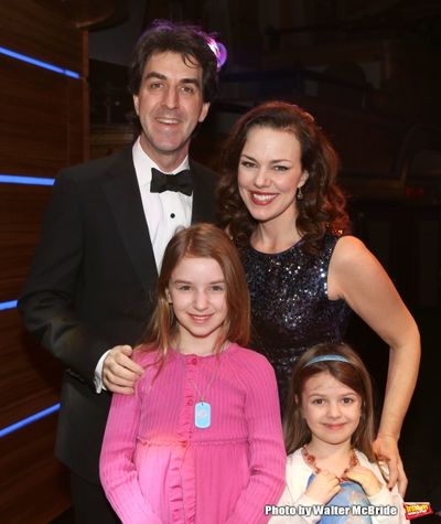 Jason Robert Brown and wife Georgia Stitt with family Photo