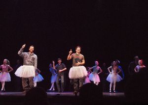 David Atkinson, Mitchell Tobin, Stephen Weston, and Ballet Girls Photo