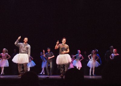 David Atkinson, Mitchell Tobin, Stephen Weston, and Ballet Girls Photo