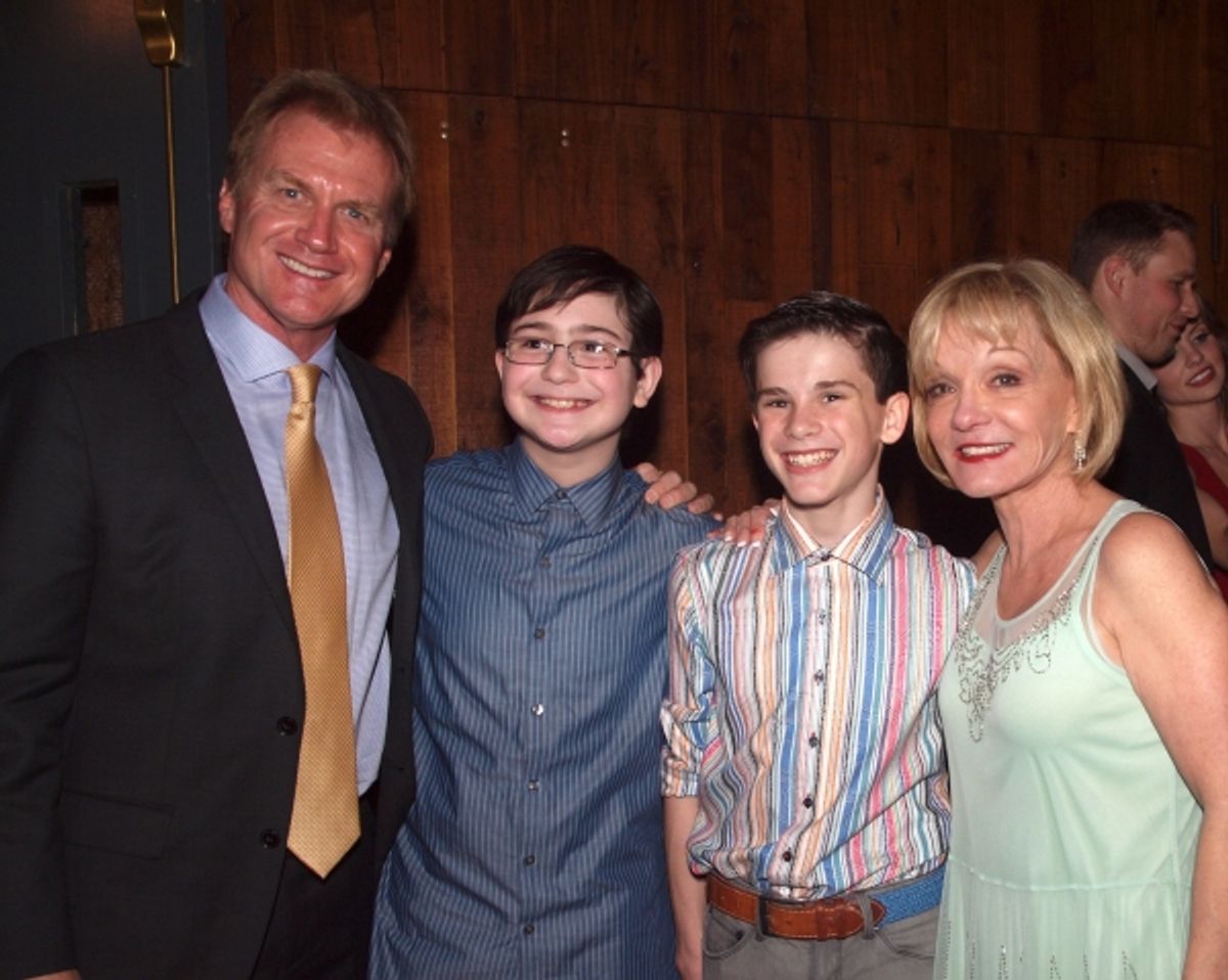 Tom McCoy, Jake Kitchin, Mitchell Tobin, and Cathy Rigby at 