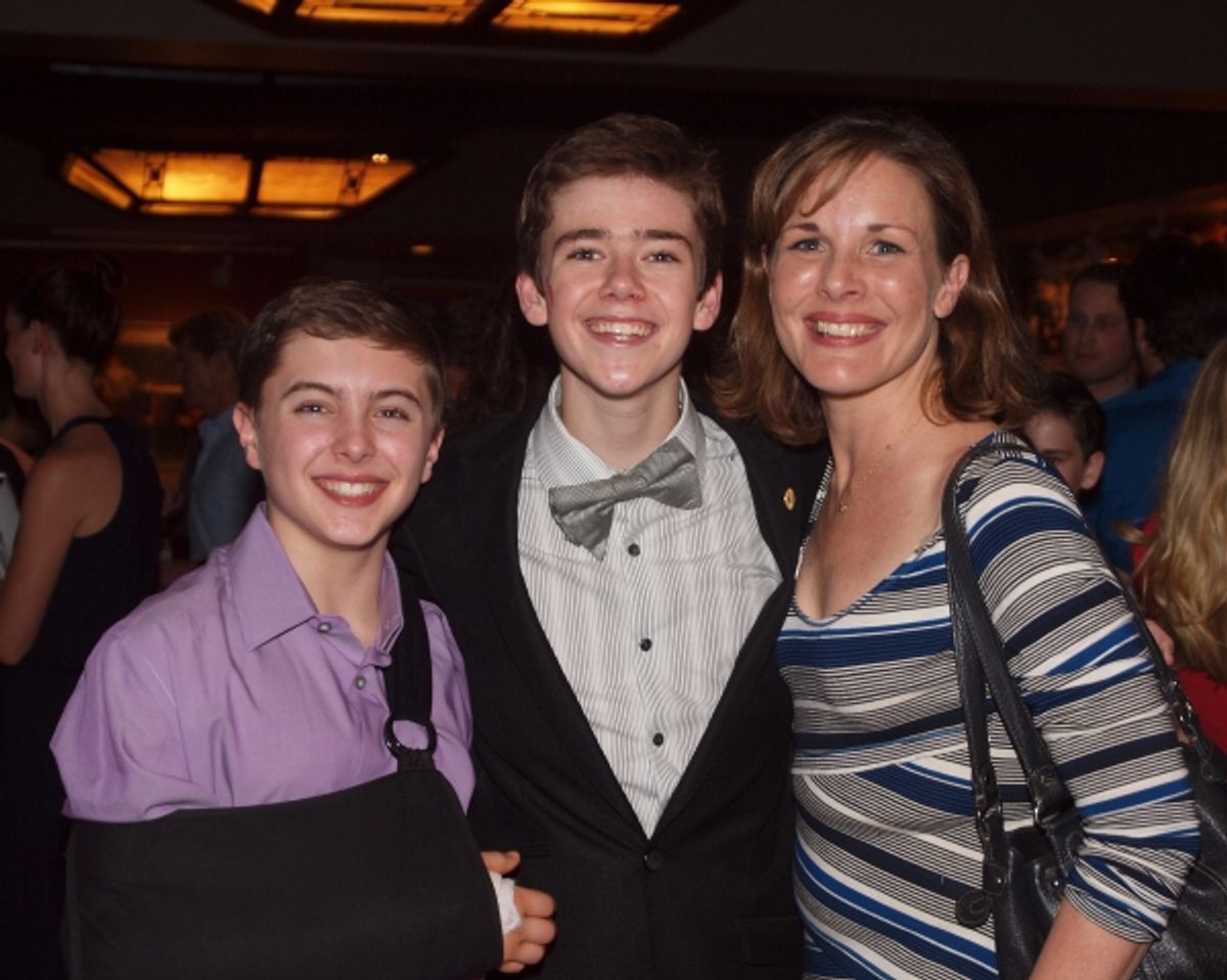 Noah Parets, R.J. Higton, and Kim Huber at 