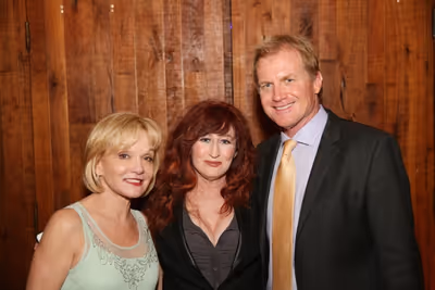 Executive Producer Cathy Rigby, cast member Vicki Lewis and Executive Producer Tom Mc Photo