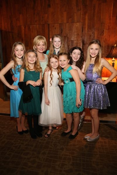 Executive Producer Cathy Rigby  poses with the ensemble dancers Photo