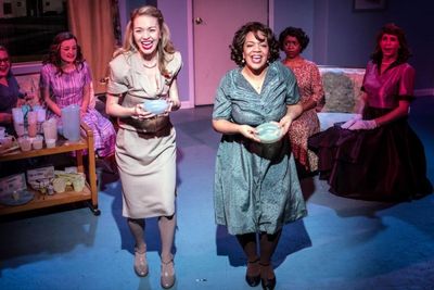 Cassie Thompson and Sasha Smith with (back, left to right) Elise Mayfield, Lizzie Sch Photo