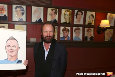 Sting attends his caricature unveiling at Sardi's on January 20, 2015 in New York Cit Photo