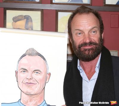 Sting attends his caricature unveiling at Sardi's on January 20, 2015 in New York Cit Photo