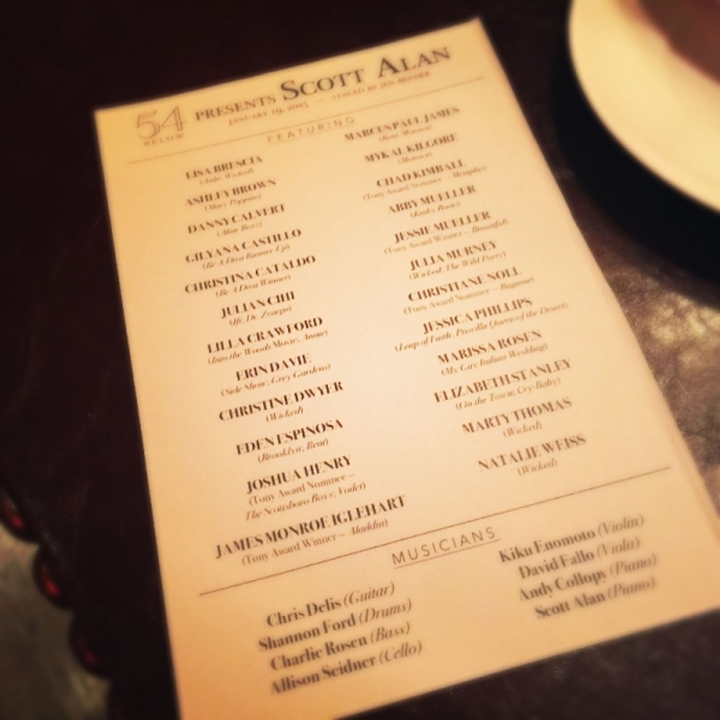 Photo Flash: Jessie Mueller, James Monroe Iglehart & More Join Scott Alan at 54 Below!  Image