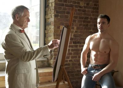 Ian Gelder as James Whale and Will Austin as Gardener Clayton Boone Photo