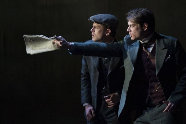 Lucas Hall as Doctor Watson and Gregory Wooddell as Sherlock Holmes  Photo