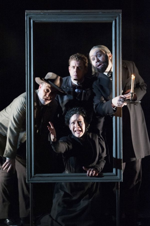 (Clockwise from left) Michael Glenn, Lucas Hall as Doctor Watson, Stanley Bahorek and Photo